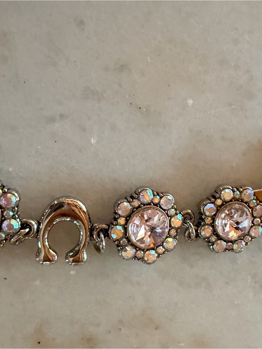 Beautiful Silver Floral Pink bag charm